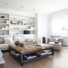 White Contemporary Spain Marvelous White Contemporary Home In Spain Design Interior Living Room Decorated With White Wall Shelving Furniture And Contemporary Sofa Design Dream Homes Bright Home Interior Decoration Using White And Beautiful Wooden Accents