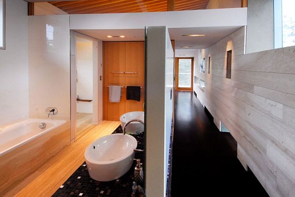 Bathroom Design Ranch Mesmerizing Bathroom Design Of Swanwick Ranch With White Colored Ceramic Sink And Curvy Stainless Faucet Dream Homes Captivating Ranch Home Design In Trendy Contemporary Style