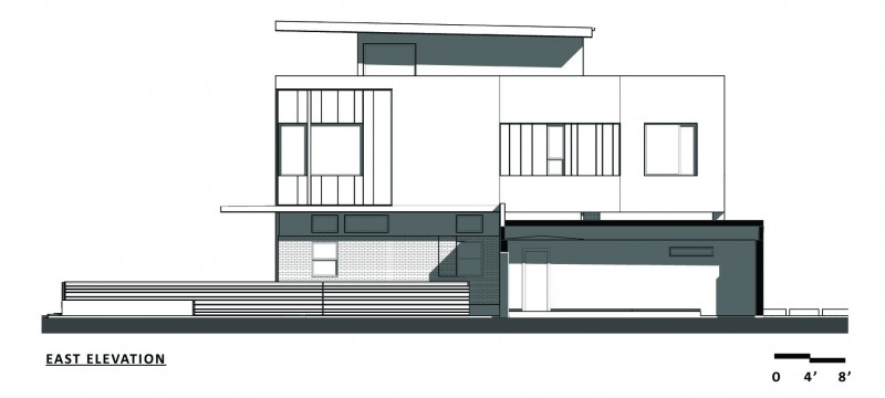 East Elevation Top Mesmerizing East Elevation In Shift Top House With Decorative Roof And Striped Rear Deck Completed Many Windows Dream Homes  Contemporary Three-Level Home With Stylish And Dramatic Grey Furniture