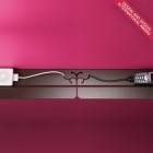 Minimalist Shelf And Mesmerizing Minimalist Shelf With Black And Pink Painting Using Tree Scheme On It To Put Hand Phone Charger Furniture Wonderful Minimalist Furniture For Gadget Charging Stations