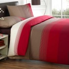 White Gray Duvet Mesmerizing White Gray Red Striped Duvet Full Color On Black Bed Installed On Wooden Floor Completed White Nightstand Bedroom Multicolored Duvet Cover Sets With Various Color Appearances