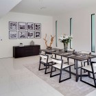 Perfectly Elegant Hills Minimalist Perfectly Elegant In Beverly Hills Residence Dining Room With Dark Table And Chairs With Centerpiece Dream Homes Charming Modern Interior Applied For Luxurious White Home Designs