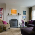 Family Room Sofas Modern Family Room Design With Sofas Facing The Glass Table And The Bold Curtains Opened That Giving Bright By The Sun Fireplace 20 Impressive Fireplace Mantel For Stunning Living Room Designs