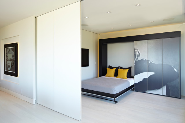 Sliding Door Bedroom Modern Sliding Door In Basement Bedroom Ideas With Small Low Profile Bed Contemporary Wardrobe Shiny Hidden Light Bedroom 20 Creative Basement Bedroom Ideas For Perfect Modern Decorations