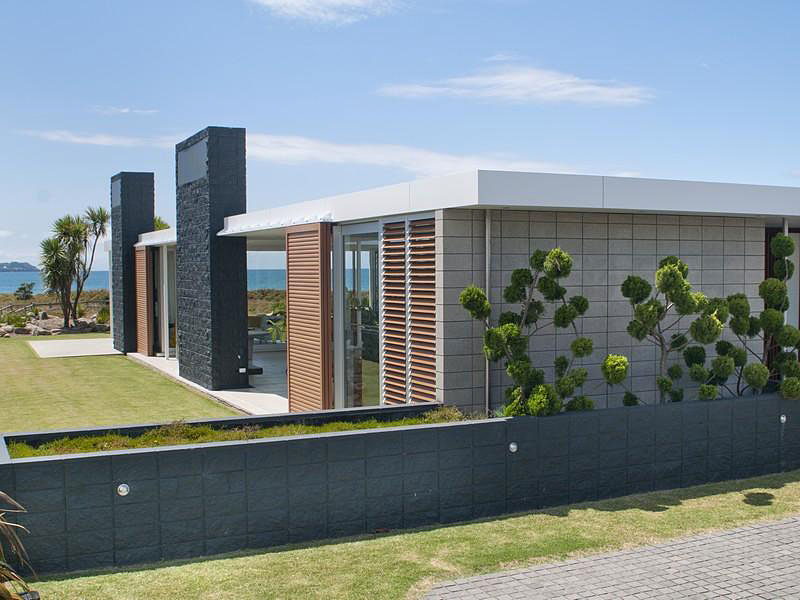 Taumata House Concept Modern Taumata House Building Transition Concept Integrating Wooden Panels Grey Stone Wall Panels And Glass Dream Homes Natural Minimalist Home In Contemporary And Beautiful Decorations