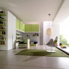 White Room In Monochromatic White Room Design Applied In Modern Teen Room Decor By Zalf With Light Green Floating Cabinet And Furniture Bedroom 12 Trendy Modern Teenage Bedroom Sets For Boys And Girls