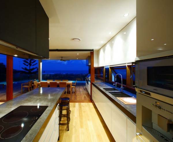 Beach House Ditchfield Neat Beach House By Middap Ditchfield Architects Parallel Kitchen Idea Involving Island And Cabinetry With Appliances Dream Homes Home With Infinity Swimming Pool And Transparent Glass Facade