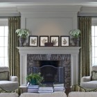Traditional Family Ideas Neat Traditional Family Room Design Ideas With Fireplace Mantel Kits Facing Wooden Table Feat Books And Planter Also Dream Homes Cozy Minimalist Interior Design With Focus On Fireplace Mantel Kits