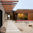 View Of Laidlaw Neat View Of Fair House Laidlaw Schultz Architects Outdoor Entryway With Griddle Cantilever Pathway And Gravels Dream Homes Striking Contemporary Home With Warm Interior And Color Schemes