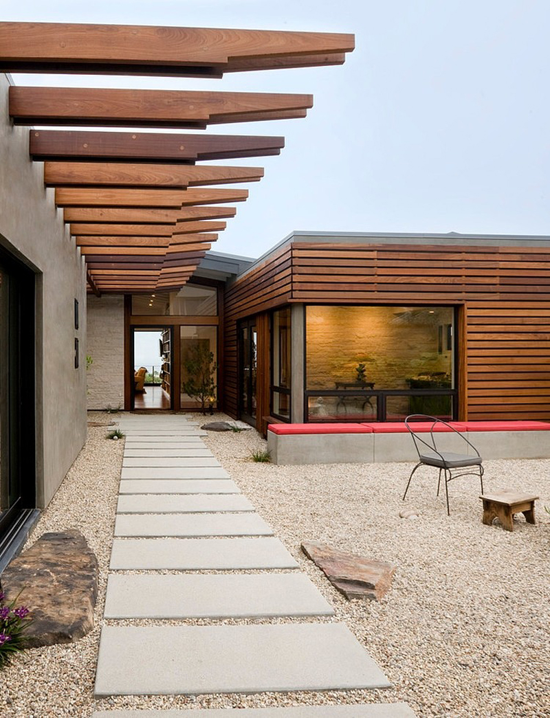 View Of Laidlaw Neat View Of Fair House Laidlaw Schultz Architects Outdoor Entryway With Griddle Cantilever Pathway And Gravels Dream Homes  Striking Contemporary Home With Warm Interior And Color Schemes