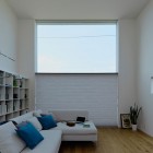 Short White The Nice Short White Drape On The White Wooden Glass Windows In The White Interior Design In Hiyoshi Residence Architecture Beautiful Minimalist Home Decorating In Small Living Spaces