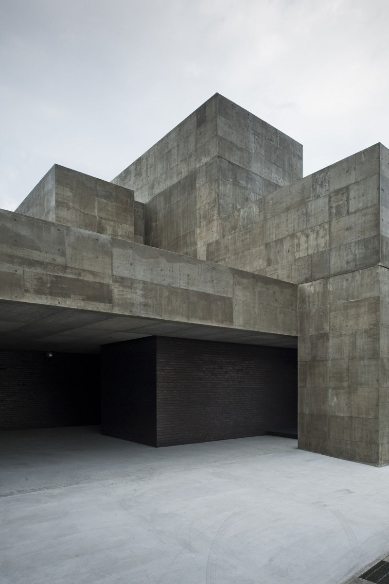 House Of Exterior Odd House Of Silence Building Exterior Seen From Front Yard With Unpainted Wall And Awesome Decorated Appearance Dream Homes  Sophisticated Modern Japanese Home With Concrete Construction Of Shiga Prefecture