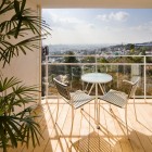 Town Overlooking Lavish Peaceful Town Overlooking Seen From Lavish Kenji Yanagawa Case Study House With Small Balcony Stylish Metallic Chairs And Side Table Dream Homes Stunning Contemporary Hillside Home With Open Garage Concepts