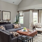 View By Room Perfect Clear View By Contemporary Living Room With Taupe Table And Grey Sofas Make Perfect The Room Decoration Fashionable And Modern Grey Sofas For White Interior Colors