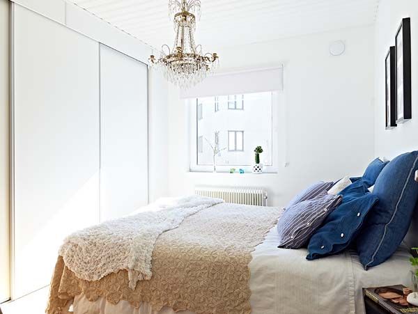 Crystal Chandelier Ceiling Prestigious Crystal Chandelier On White Ceiling Of Bedroom Contemporary Semi Open House Involved White Dresser And Gold Duvet Dream Homes  Casual Contemporary Home With Stunning Colorful Interior Designs