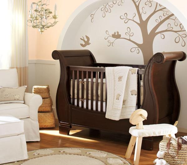 Hgtv Nursery Design Pretty HGTV Nursery Idea Room Design Interior With Wooden Crib Furniture And Crystal Rustic Chandelier Lighting Ideas Kids Room Colorful Baby Room With Essential Furniture And Decorations