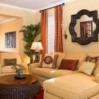 Living Room Above Pretty Living Room With Mirror Above The Nice Sofas Facing Circle Table Feat Wall Mirrors For Living Room Decoration Cozy Wall Mirrors Decoration For Living Room Which Makes The Space Wider