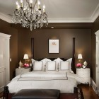 Traditional Bedroom Used Pretty Traditional Bedroom Design Interior Used Brown Wall Painting Ideas For Bedrooms Style Completed With Crystal Classic Chandelier Lighting Bedroom 20 Attractive And Stylish Bedroom Painting Ideas To Decorate Your Home