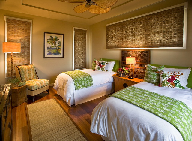 Tropical Bedroom Green Refreshing Tropical Bedroom Involved White Green Patterned Duvets On Double Green Headboard On The Wooden Striped Floor Bedroom  Beautiful Duvet Cover Set With Big Ideas On Bedroom Furniture