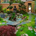 Japanese Zen Integrating Relaxing Japanese Zen Garden Style Integrating Green Turfs Custom Pathway And Dry Pond With Gravels And Statue Garden 18 Beautiful Garden Decorations To Make Green Corner Environment