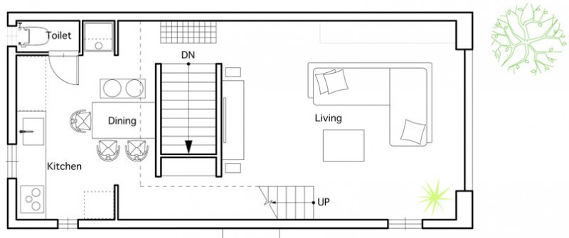 White Interior Hiyoshi Remarkable White Interior Design In Hiyoshi Residence Floor Plans Displaying Dining Room Living Room Completed With Kitchen Architecture  Beautiful Minimalist Home Decorating In Small Living Spaces