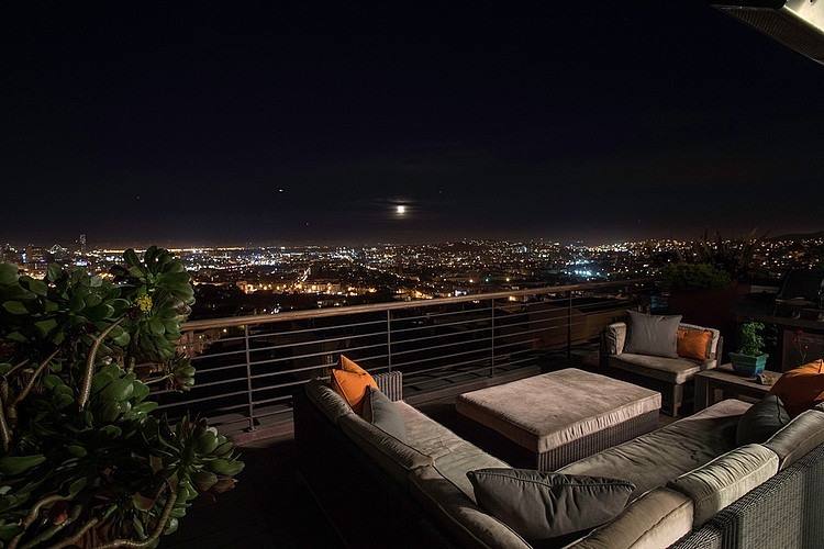 Night City From Romantic Night City View Enjoyed From House San Francisco Susan Fredman Design Group Balcony Area Interior Design  Modern Mountain Home With Concrete Exterior And Interior Structure