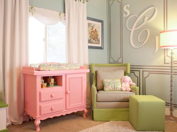 Laila Ali Design Sensational Laila Ali Nursery Room Design Interior Used Green And Pink Furniture Color Decor In Traditional Style For Inspiration Kids Room  Colorful Baby Room With Essential Furniture And Decorations