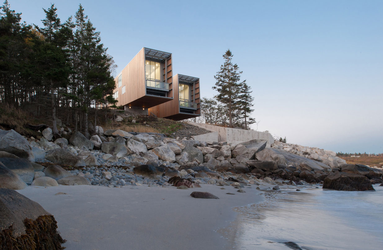 Location Of Hulls Sensational Location Of The Two Hulls House With Small Beach And Green Trees Near Giant Stones Dream Homes Stunning Cantilevered Home With Earthy Tones Of Minimalist Interior Designs