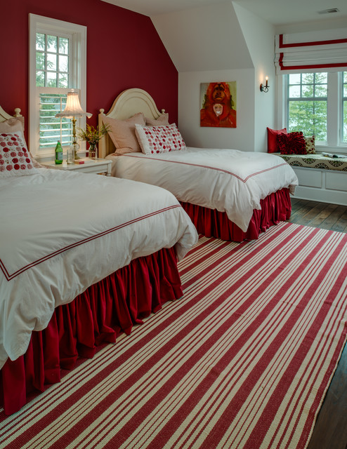 Traditional Bedroom Used Sensational Traditional Bedroom Design Interior Used Twin Red Bedroom Ideas With Nook Furniture For Home Inspiration Bedroom  30 Romantic Red Bedroom Design For A Comfortable Appearances