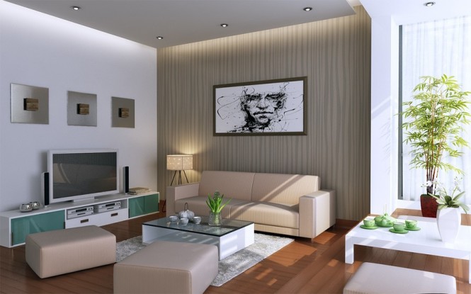 Vu Khoi Beige Sensational Vu Khoi White And Beige And Sage Living Room With Glass Low Tables Furniture With Modern Design Ideas Decoration  13 Modern Asian Living Room With Artistic Wall Art And Wooden Floor Decorations