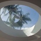 Circular Hole Thick Simple Circular Hole Created On Thick Ceiling Designed As Like Skylight For Water Cooled House Porch Area With Deck Decoration Elegant And Beautiful Home Design Presented By The Water-Cooled House