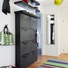 Dresser Coupled On Simple Dresser Coupled With Black Shelves On White Wall In Boy Bedroom Using Contemporary Semi Open House And Yellow Pendant Dream Homes Casual Contemporary Home With Stunning Colorful Interior Designs