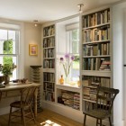 Glass Potted Build Simple Glass Potted Plants Between Build Your Own Bookcases Design Installed In Traditional Living Room With Chairs On Wood Floor Furniture Creative Bookcases Arrangements For Making The Small Home Library