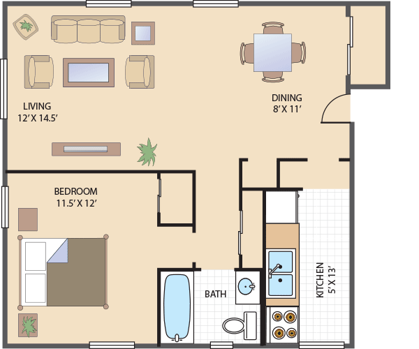 Layout Of Floor Simple Layout Of One Apartment Floor Plans Including Bathroom Kitchen Dining Room Bedroom And Living Room Plans Bedroom 12 Stylish One Bedroom Apartment Floor Plans In Pretty White Theme
