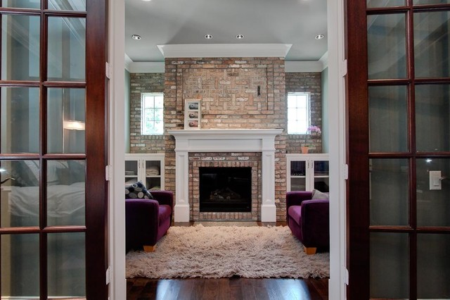 Living Room Fireplace Simple Living Room Design With Fireplace Mantel Kits That Brick Wall Decorating That Violet Sofas Add Nice The Area Dream Homes Cozy Minimalist Interior Design With Focus On Fireplace Mantel Kits