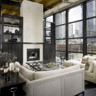 Industrial Living Applied Sleek Industrial Living Room Design Applied White Sectional Sofas For Small Spaces And Glass Top Coffee Table Ideas Dream Homes Elegant Sectional Sofas For Small Spaces And Wonderful Interior Nuance