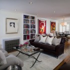 Living Room Sofas Sleek Living Room With Brown Sofas Feat White Pillows Facing Glass Table And Completed By Fur Rug Decor Dream Homes Classic And Wonderful Brown Sofas For Living Rooms With Limited Space