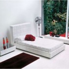 White Bed The Small White Bed Located In The Corner Which Face Greenish Garden Through The Large Glass Windows Bedroom 15 Neutral Modern Bedroom Decoration In Stylish Interior Designs