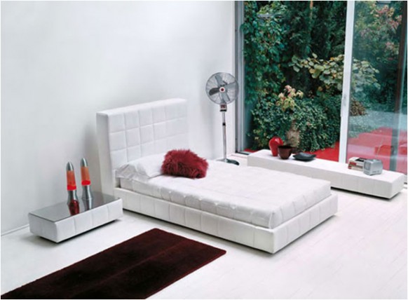 White Bed The Small White Bed Located In The Corner Which Face Greenish Garden Through The Large Glass Windows Bedroom 15 Neutral Modern Bedroom Decoration In Stylish Interior Designs