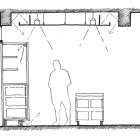 Dreawing Of Architecture Smart Drawing Of Warner House Architecture Walk In Closet With The Lighting From Ceiling And Under Closet Lamp Dream Homes Chic And Elegant Contemporary House With Exposed Concrete Beams