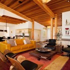 Rustic Living Yellow Smart Rustic Living Room Feat Yellow Sofas And Black Brown Chairs Facing Wooden Table In Math Pattern Dream Homes 20 Eye-Catching Yellow Sofas For Any Living Room Of The Modern House