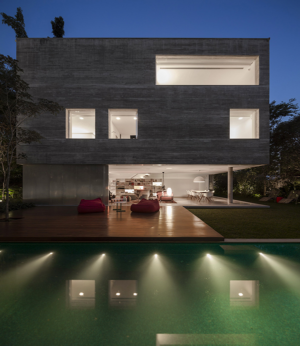 Beautiful Details In Smooth Beautiful Details Evening View In Modern Home Exterior Design Used Green LED Lighting Decoration In Pool Design Dream Homes Stunning Modern Home With Glass Facades And Infinity Swimming Pools