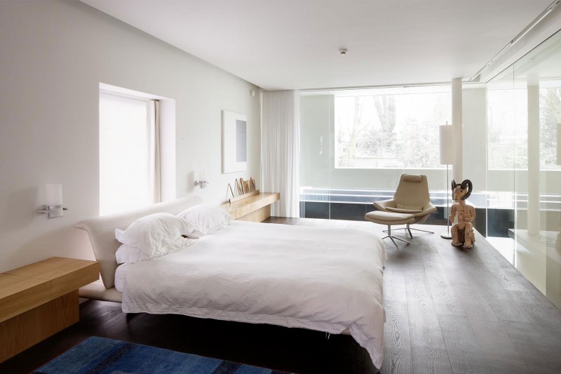 Bedroom Design Beside Soft Bedroom Design With Pillows Beside The Ceiling Wooden Table In Line House And The Chair Beside The Sculpture Dream Homes Unique Modern Interior Design For Comfortable Home With Lots Of Character