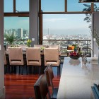 View Of From Special View Of City Enjoyed From House San Francisco Susan Fredman Design Group Kitchen And Dining Room Interior Design Modern Mountain Home With Concrete Exterior And Interior Structure