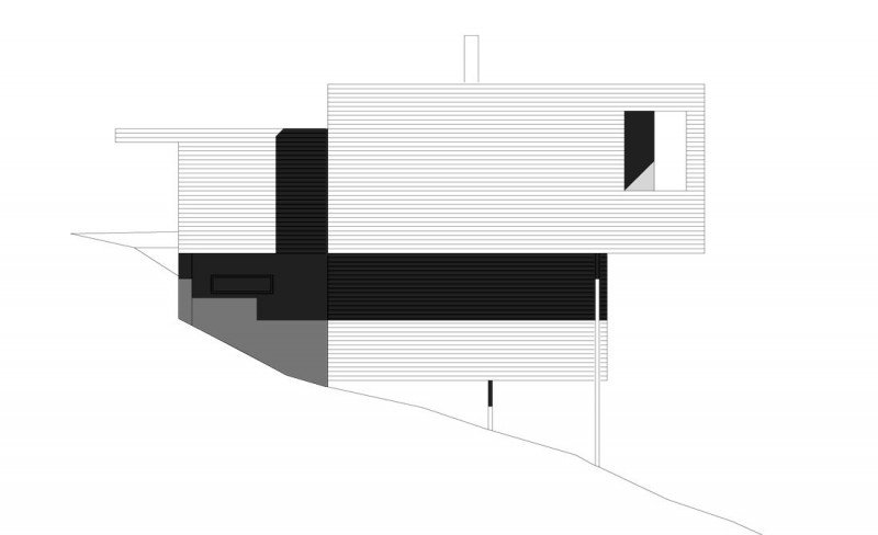 Building Elevation Of Spectacular Building Elevation Planning Design Of Wohnhaus Am Walensee Residence With Diagonal Shaped Landscape And Brown Wall Made From Wood Architecture  Beautiful Rectangular Lake Home With Wood And Concrete Elements