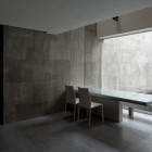 House Of Dining Spooky House Of Silence Indoor Dining Room Furnished With Concrete Table Bench And Chairs Brightened By Transparency Dream Homes Sophisticated Modern Japanese Home With Concrete Construction Of Shiga Prefecture