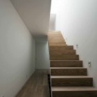 Wood Staircase In Steep Wood Staircase Without Railing In Lavish Modern Style Cerrada Reforma 108 Clean White Painted Wall Warm Wood Floor Dream Homes Dramatic Home Decoration With Black Painted Exterior Walls