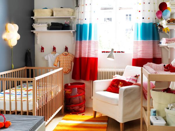 Ikea Nursery Interior Stunning IKEA Nursery Room Design Interior With Minimalist Space And Contemporary Furniture For Home Inspiration Kids Room Colorful Baby Room With Essential Furniture And Decorations