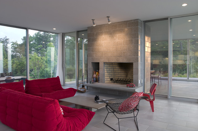 Modern Living With Stunning Modern Living Room Design With Red Colored Togo Sofa And Black Colored Wooden Net Chair Decoration Unique And Modern Togo Sofas With Eye Catching Colors To Inspire You