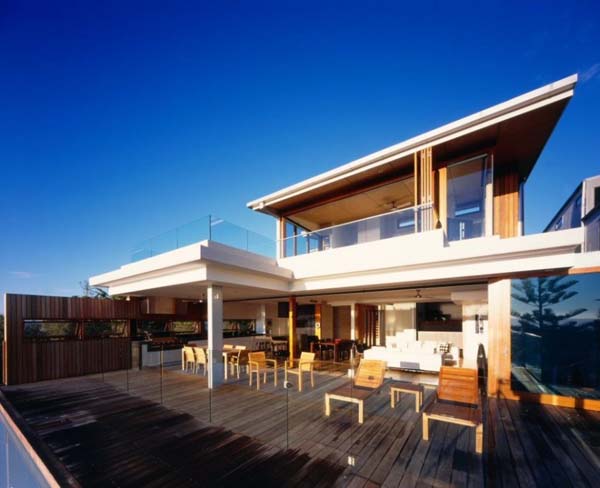 Beach House Ditchfield Stylish Beach House By Middap Ditchfield Architects Backyard Area Maximized With Deck Surrounded By Balustrade Bedroom Home With Infinity Swimming Pool And Transparent Glass Facade